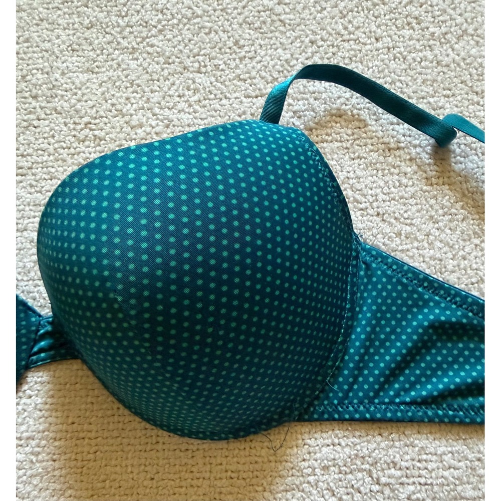 Lot of 3 Bras Maidenform SO Intimates 36D White Tan Lace teal Polka Dot - Picture 6 of 7